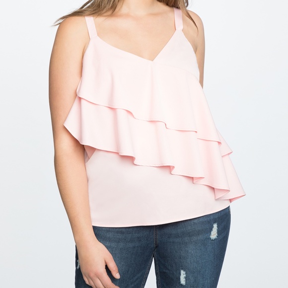 Eloquii Tops - Eloquii Tiered Tank Top